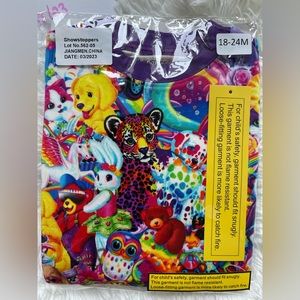 90s girl Lisa Frank bamboo kids pajamas